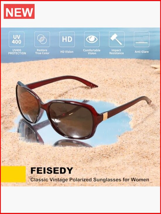 Vintage Square Wraparound Polarized Sunglasses UV400 Protection Classic Vintage Square Wraparound Polarized Sunglasses UV400  main image 4
